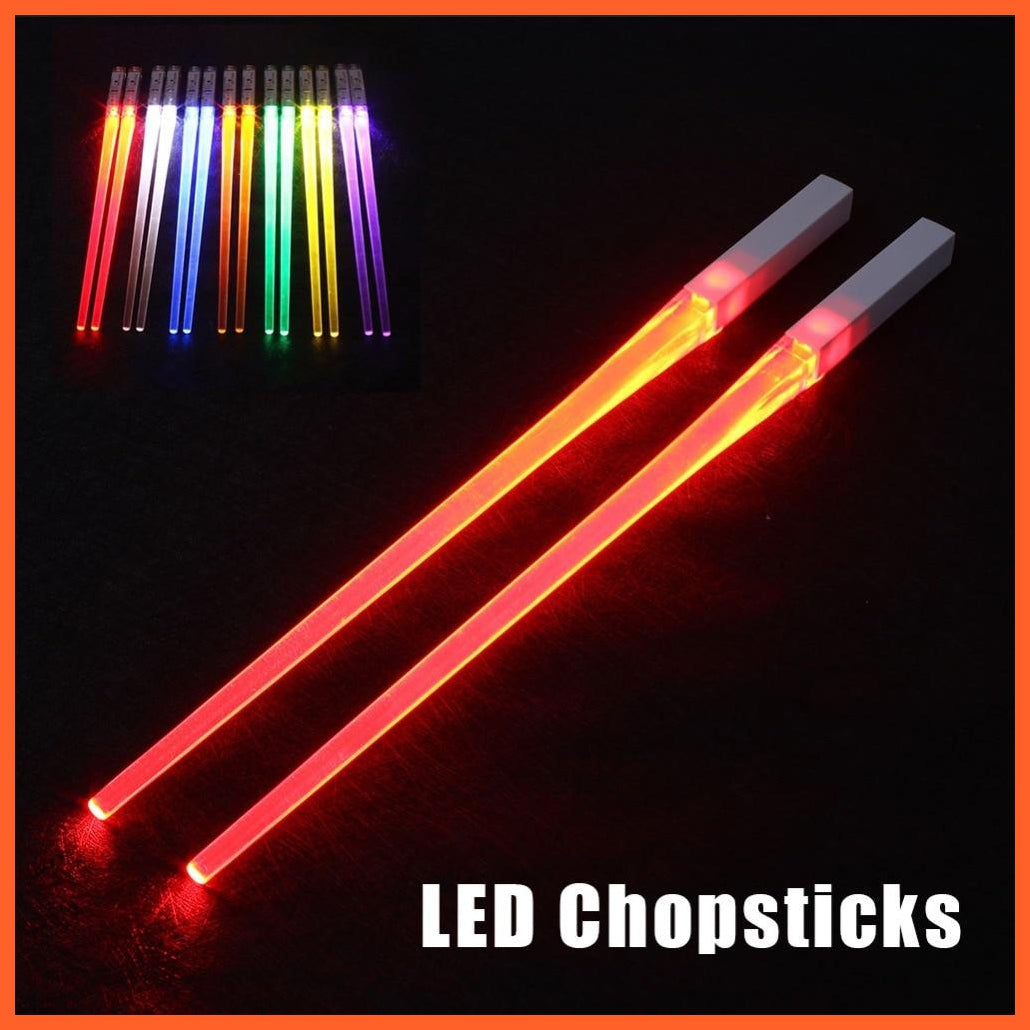 Led Chopsticks Pair For Dinner | Light Up Chopsticks Washable | whatagift.com.au.