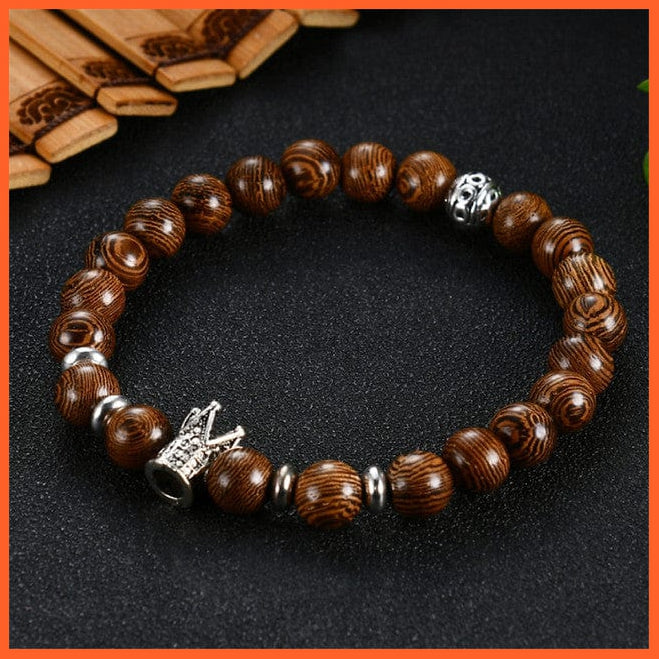 whatagift.com.au crown Prayer Beads Bracelet 108 Tibetan Buddhist Rosary Charm Bracelet