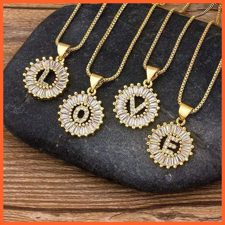 Charming Gold/Silver Plated Letter Pendants & Necklace | whatagift.com.au.