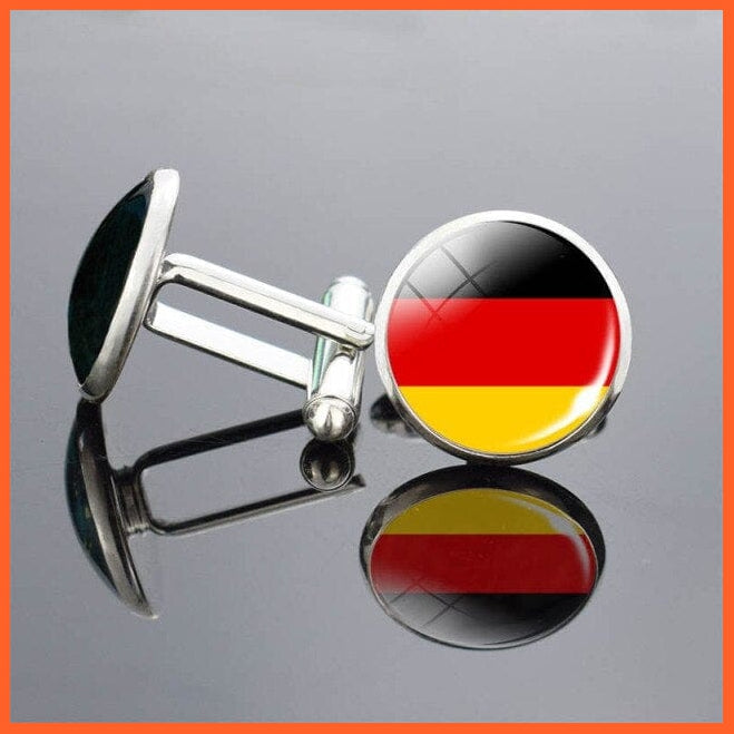 Countries National Flag Printed Cufflinks | Buttons Size Cufflinks For Men | whatagift.com.au.