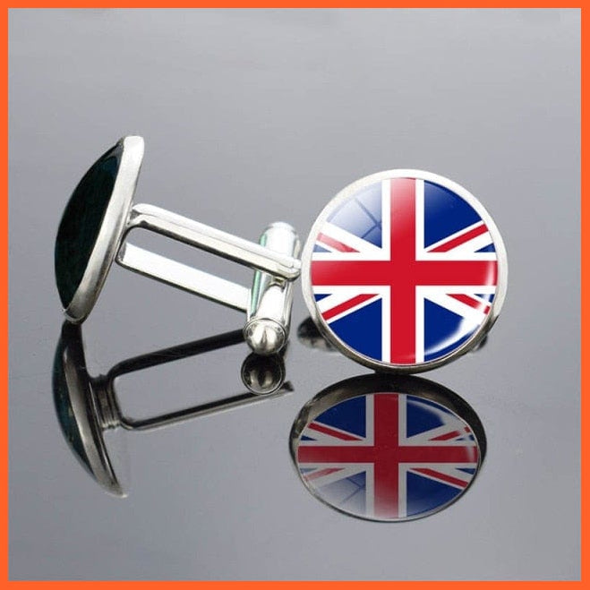 Countries National Flag Printed Cufflinks | Buttons Size Cufflinks For Men | whatagift.com.au.