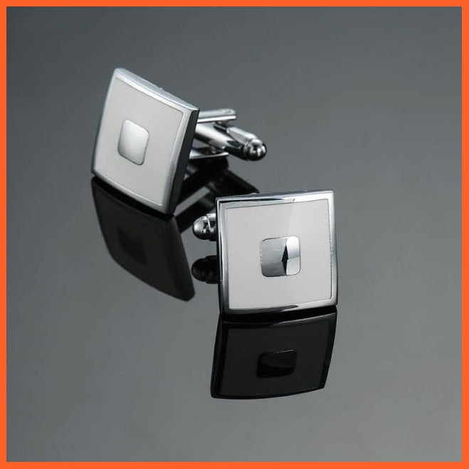 Fashion Men'S Cufflinks Stainless Steel Business Cufflinks For Gentlemen | Steel Stamping Cuff Links Hand Engraving Men'S Jewellery | whatagift.com.au.