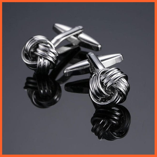 whatagift.com.au Cufflinks 1 Luxury 18 style stainless steel fashion knot design mens suit accessories