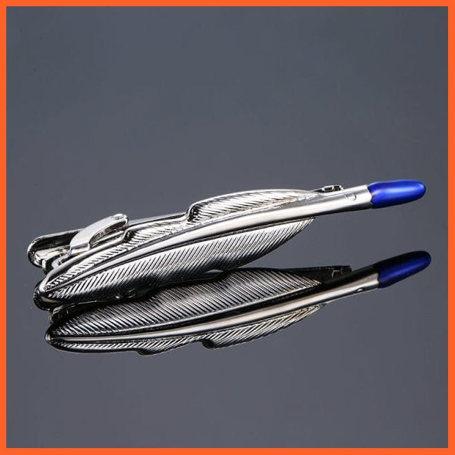 Men Novel Tie Clip Necktie Feather Archor Mustache Tie Clip | High-Quality Bar Clasp Cufflinks For Men | whatagift.com.au.