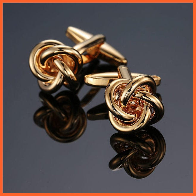 whatagift.com.au Cufflinks 14 Luxury 18 style stainless steel fashion knot design mens suit accessories