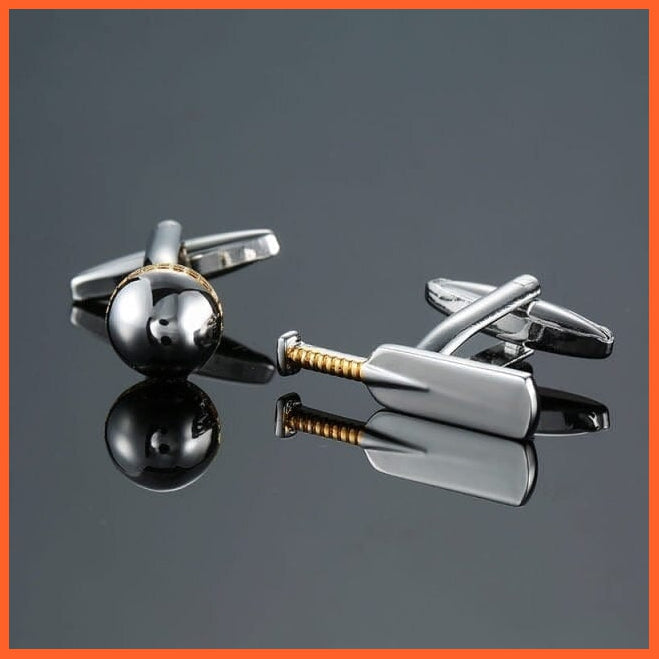 18 Style Mix Hotsale Cufflinks Simple Stainless Steel | Christmas Beard Dice Racket Pen Cuff Links For Mans Wedding Business Gift | whatagift.com.au.