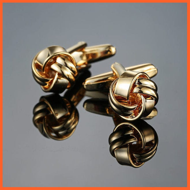 whatagift.com.au Cufflinks 16 Luxury 18 style stainless steel fashion knot design mens suit accessories