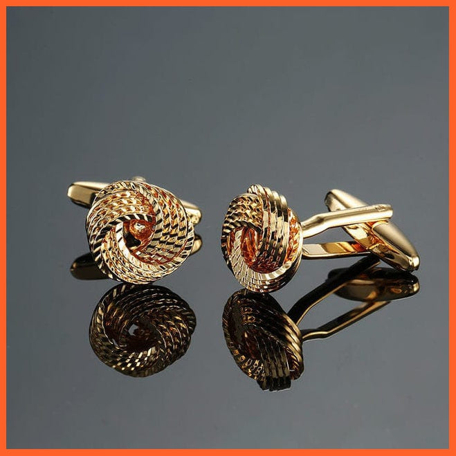 whatagift.com.au Cufflinks 17 Luxury 18 style stainless steel fashion knot design mens suit accessories