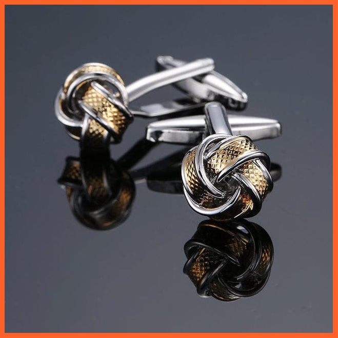 whatagift.com.au Cufflinks 18 Luxury 18 style stainless steel fashion knot design mens suit accessories