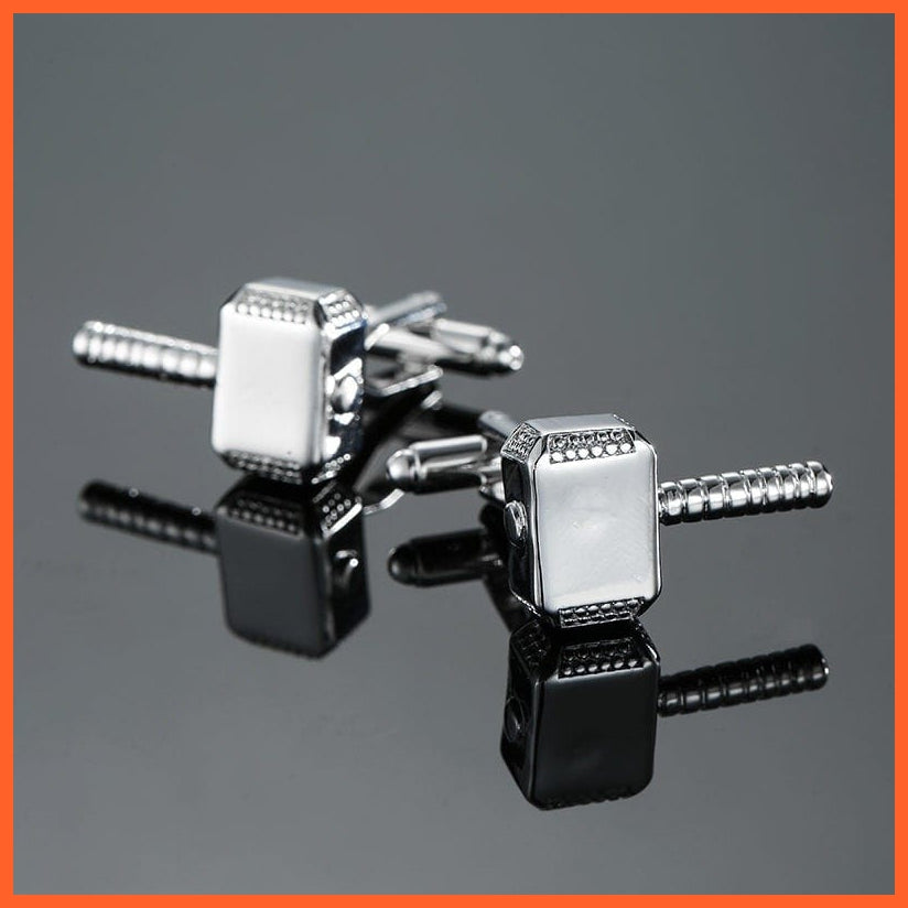 18 Style Mix Hotsale Designs Cufflinks | Simple Stainless Steel Hammer Knife Ball Wrench Cuff Links For Men | whatagift.com.au.