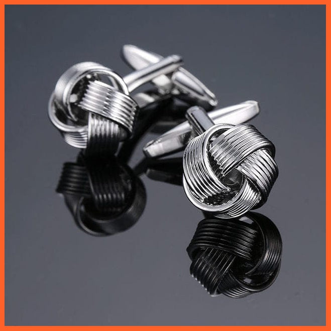whatagift.com.au Cufflinks 4 Luxury 18 style stainless steel fashion knot design mens suit accessories
