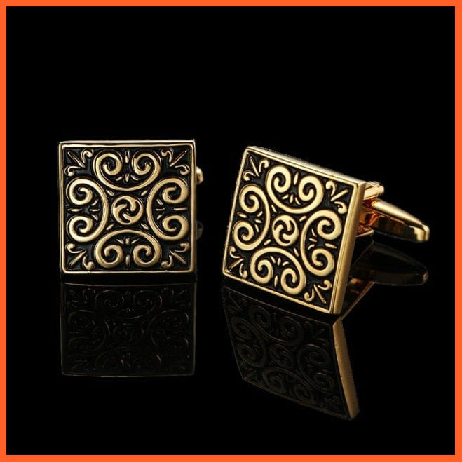 Quality Gold Color Cufflinks | Retro Pattern Poker Bird Knot Fish Bullet French Shirt Cuffs Suit Accessories Wedding Jewellery | whatagift.com.au.