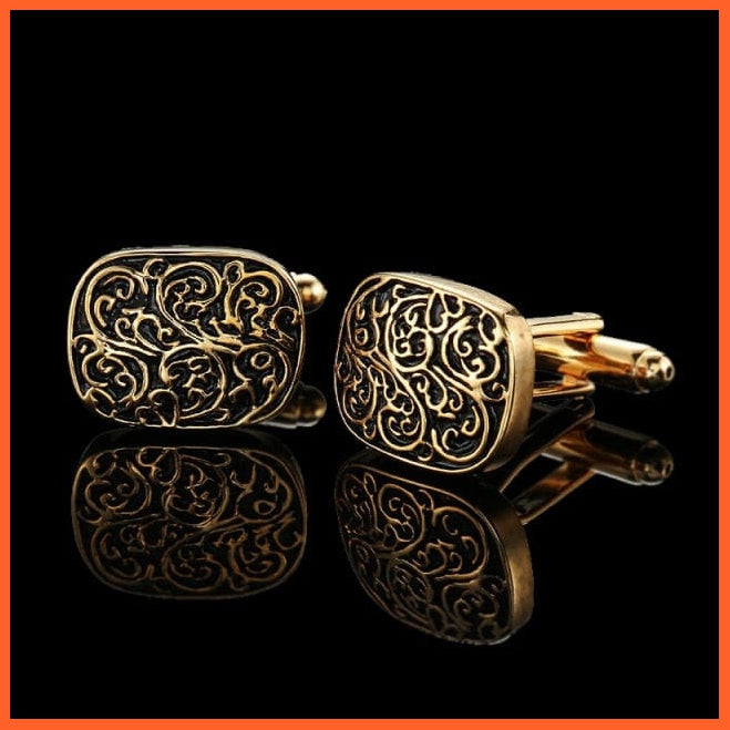 Quality Gold Color Cufflinks | Retro Pattern Poker Bird Knot Fish Bullet French Shirt Cuffs Suit Accessories Wedding Jewellery | whatagift.com.au.