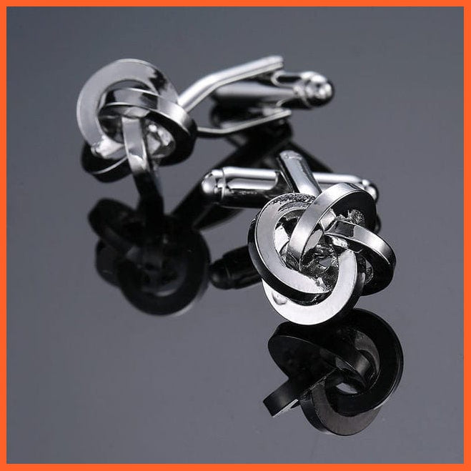 whatagift.com.au Cufflinks 7 Luxury 18 style stainless steel fashion knot design mens suit accessories