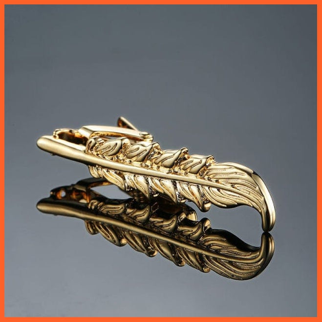 Men Novel Tie Clip Necktie Feather Archor Mustache Tie Clip | High-Quality Bar Clasp Cufflinks For Men | whatagift.com.au.