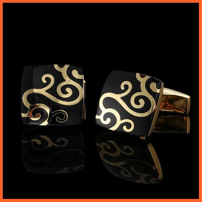 Quality Gold Color Cufflinks | Retro Pattern Poker Bird Knot Fish Bullet French Shirt Cuffs Suit Accessories Wedding Jewellery | whatagift.com.au.