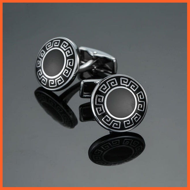 Fashion Men'S Cufflinks Stainless Steel Business Cufflinks For Gentlemen | Steel Stamping Cuff Links Hand Engraving Men'S Jewellery | whatagift.com.au.