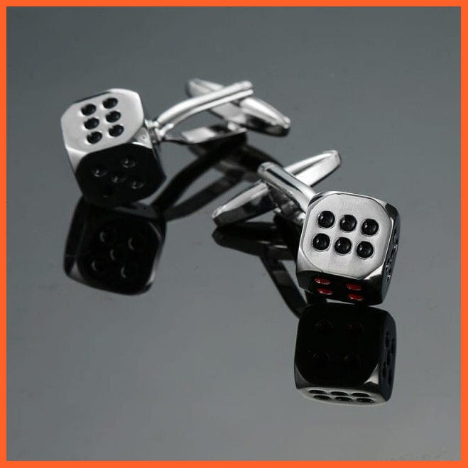 18 Style Mix Hotsale Cufflinks Simple Stainless Steel | Christmas Beard Dice Racket Pen Cuff Links For Mans Wedding Business Gift | whatagift.com.au.