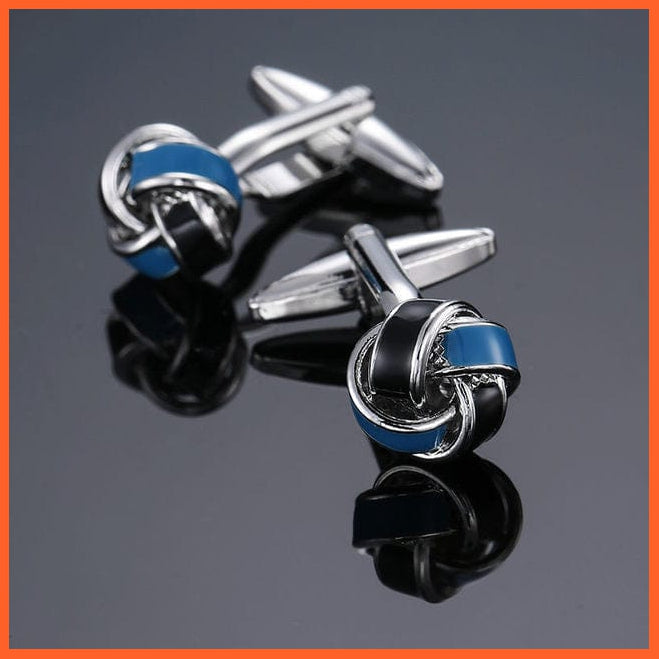 whatagift.com.au Cufflinks 9 Luxury 18 style stainless steel fashion knot design mens suit accessories