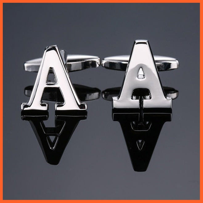 Men'S Shirt Cufflinks High Quality A-Z 26 Letter | French Cuff Links Hand Engraving  Jewellery | whatagift.com.au.