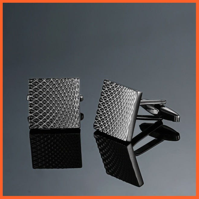 High Quality Hand Polished French Cufflinks | Laser Metal Golden Silvery Black Button Men'S Cufflinks | whatagift.com.au.