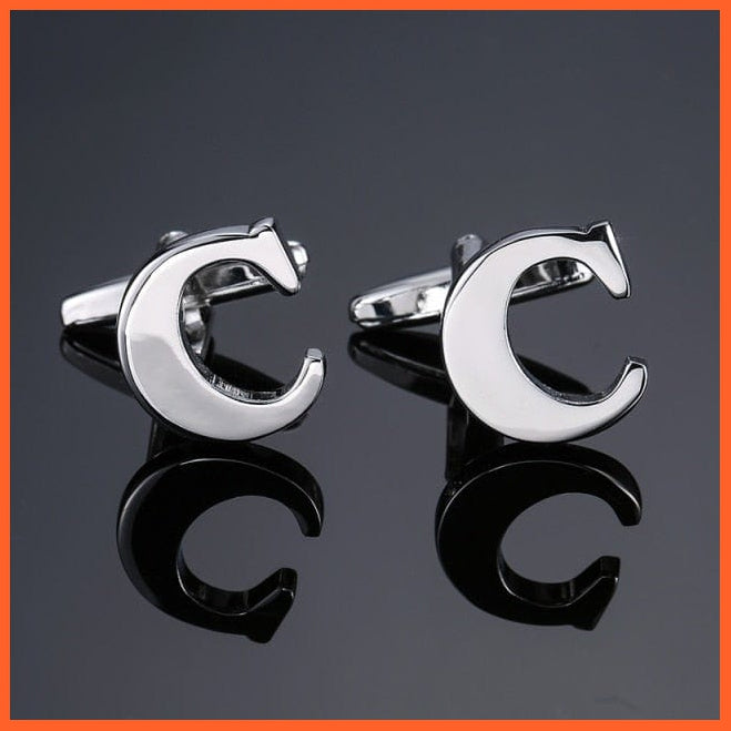 Men'S Shirt Cufflinks High Quality A-Z 26 Letter | French Cuff Links Hand Engraving  Jewellery | whatagift.com.au.