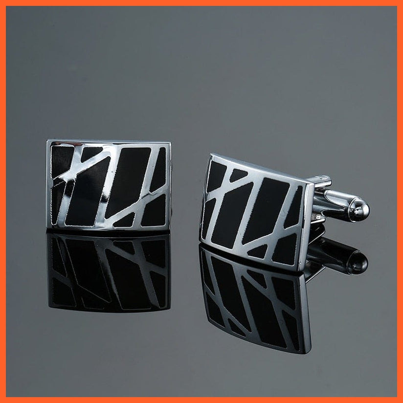 Fashion Men'S Cufflinks Stainless Steel Business Cufflinks For Gentlemen | Steel Stamping Cuff Links Hand Engraving Men'S Jewellery | whatagift.com.au.