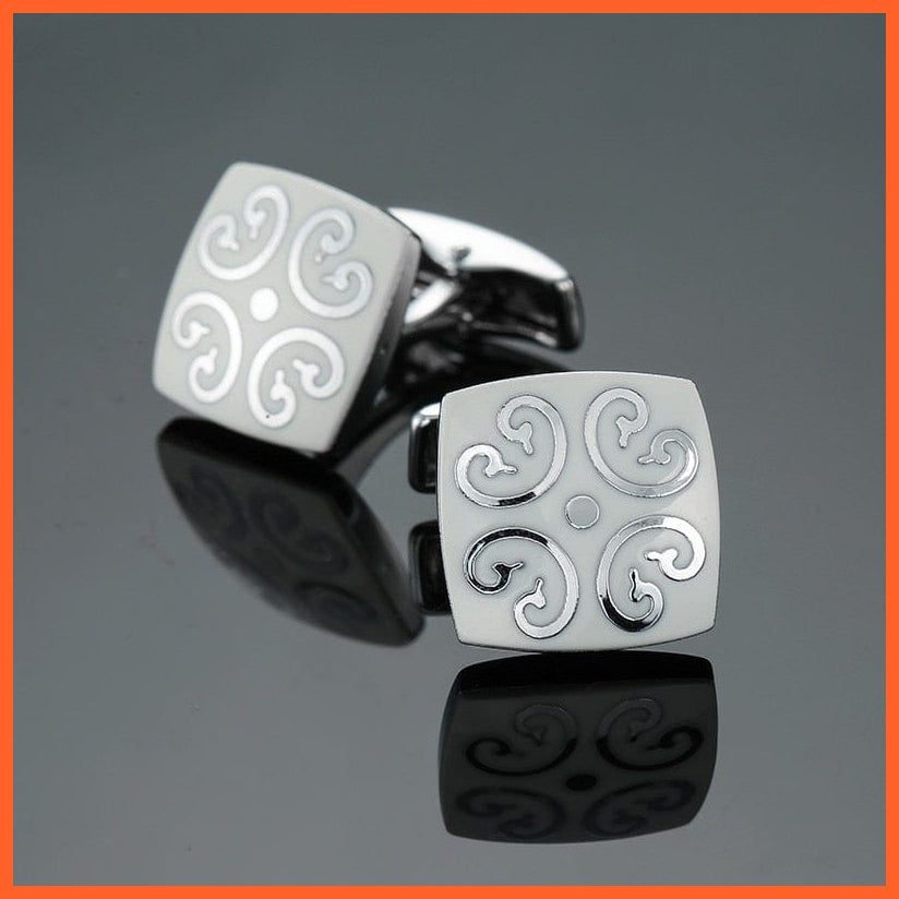 Fashion Men'S Cufflinks Stainless Steel Business Cufflinks For Gentlemen | Steel Stamping Cuff Links Hand Engraving Men'S Jewellery | whatagift.com.au.