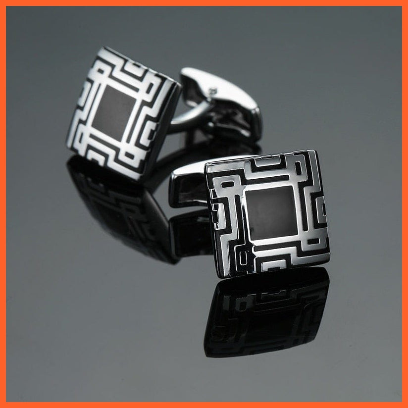 Fashion Men'S Cufflinks Stainless Steel Business Cufflinks For Gentlemen | Steel Stamping Cuff Links Hand Engraving Men'S Jewellery | whatagift.com.au.