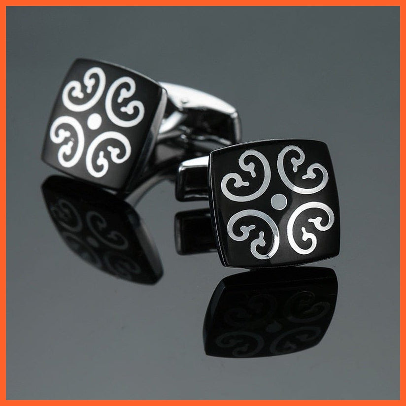 Fashion Men'S Cufflinks Stainless Steel Business Cufflinks For Gentlemen | Steel Stamping Cuff Links Hand Engraving Men'S Jewellery | whatagift.com.au.