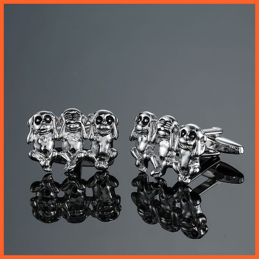 Fashion Mens New Arrival Animal Cufflinks Novelty Black Dog Fish Deer Tortoise Design Gift For Men | whatagift.com.au.