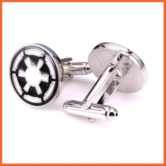 French Star Wars Galactic Empire Logo Wedding Cufflinks For Mens And Women | Enamel Brand Cuff Buttons Cuff Links | whatagift.com.au.