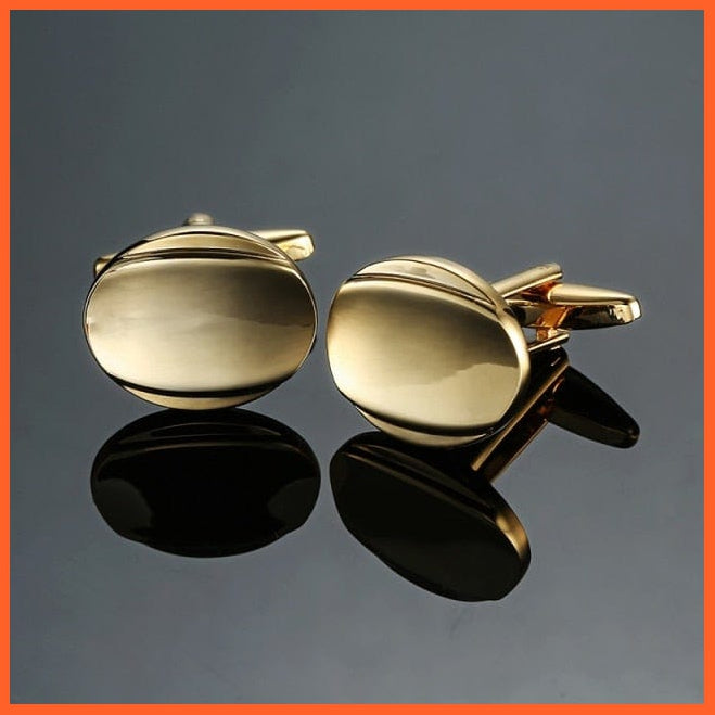 High Quality Hand Polished French Cufflinks | Laser Metal Golden Silvery Black Button Men'S Cufflinks | whatagift.com.au.