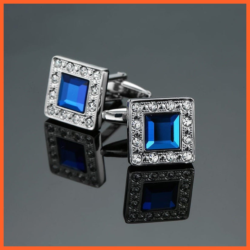 High Quality Crown Crystal Gold Silver Cufflinks For Shirt | Classic Designs Cufflink Set | Best Gift For Men | whatagift.com.au.