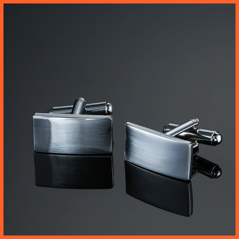 High Quality Hand Polished French Cufflinks | Laser Metal Golden Silvery Black Button Men'S Cufflinks | whatagift.com.au.