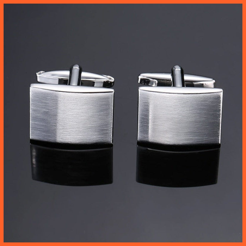 High Quality Hand Polished French Cufflinks | Laser Metal Golden Silvery Black Button Men'S Cufflinks | whatagift.com.au.