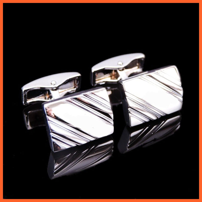 High Quality Hand Polished French Cufflinks | Laser Metal Golden Silvery Black Button Men'S Cufflinks | whatagift.com.au.