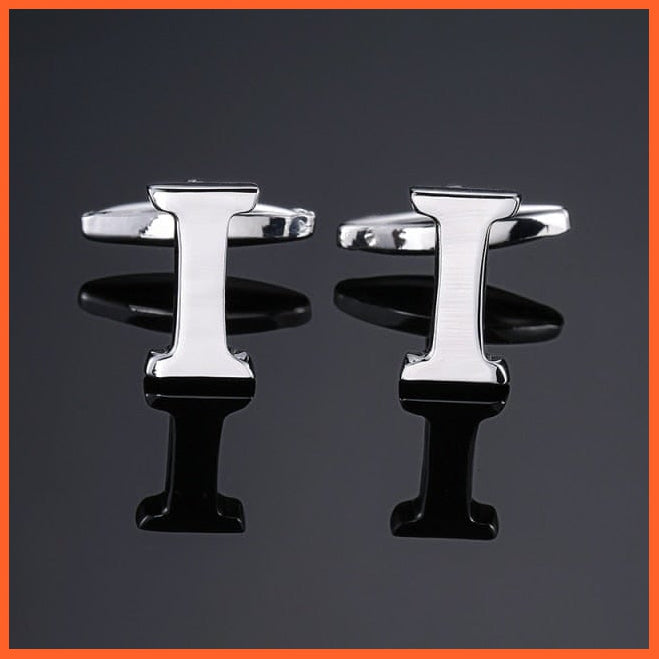 Men'S Shirt Cufflinks High Quality A-Z 26 Letter | French Cuff Links Hand Engraving  Jewellery | whatagift.com.au.