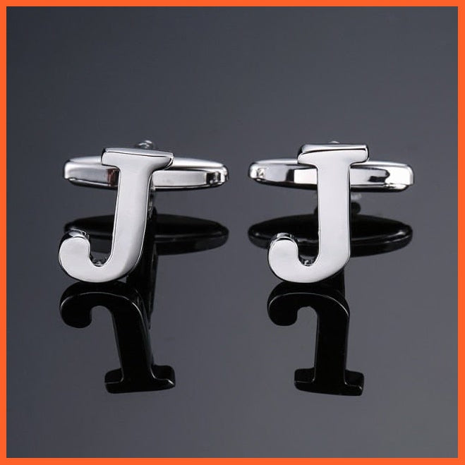 Men'S Shirt Cufflinks High Quality A-Z 26 Letter | French Cuff Links Hand Engraving  Jewellery | whatagift.com.au.