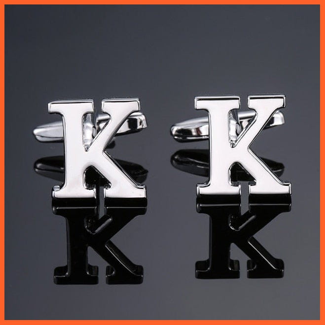 Men'S Shirt Cufflinks High Quality A-Z 26 Letter | French Cuff Links Hand Engraving  Jewellery | whatagift.com.au.