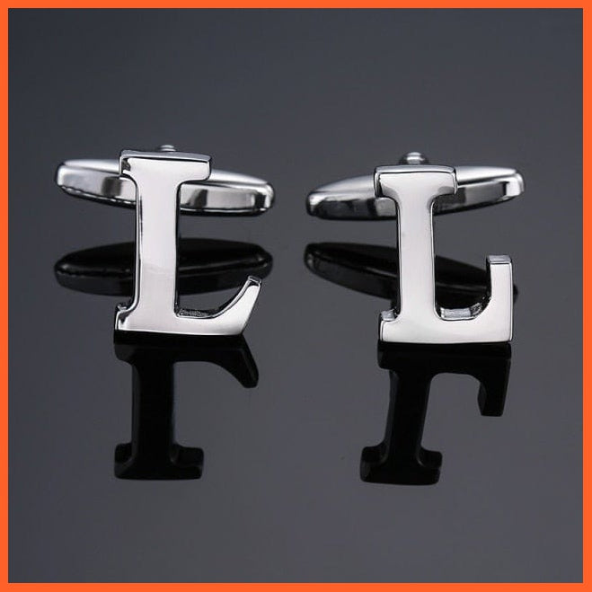 Men'S Shirt Cufflinks High Quality A-Z 26 Letter | French Cuff Links Hand Engraving  Jewellery | whatagift.com.au.