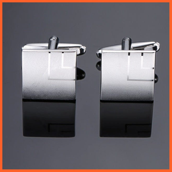 High Quality Hand Polished French Cufflinks | Laser Metal Golden Silvery Black Button Men'S Cufflinks | whatagift.com.au.