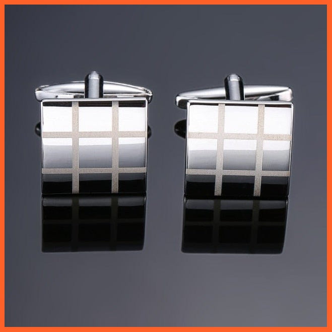 High Quality Hand Polished French Cufflinks | Laser Metal Golden Silvery Black Button Men'S Cufflinks | whatagift.com.au.