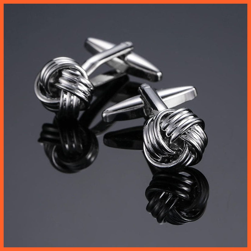 whatagift.com.au Cufflinks Luxury 18 style stainless steel fashion knot design mens suit accessories