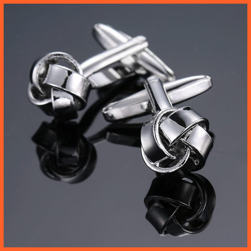 whatagift.com.au Cufflinks Luxury 18 style stainless steel fashion knot design mens suit accessories