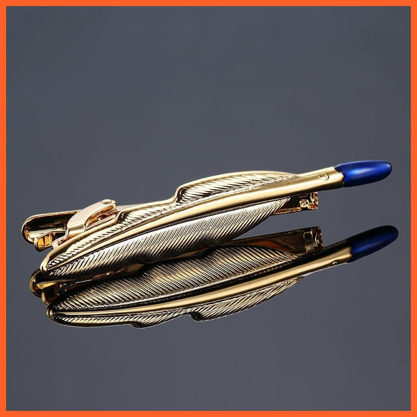 Men Novel Tie Clip Necktie Feather Archor Mustache Tie Clip | High-Quality Bar Clasp Cufflinks For Men | whatagift.com.au.