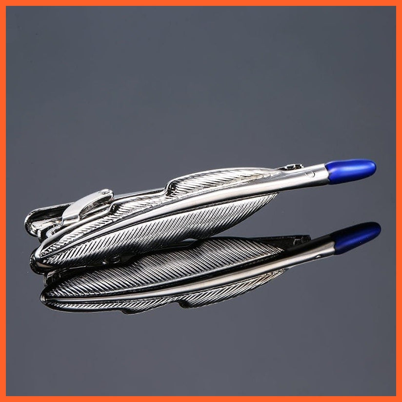 Men Novel Tie Clip Necktie Feather Archor Mustache Tie Clip | High-Quality Bar Clasp Cufflinks For Men | whatagift.com.au.