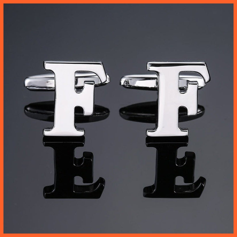 Men'S Shirt Cufflinks High Quality A-Z 26 Letter | French Cuff Links Hand Engraving  Jewellery | whatagift.com.au.