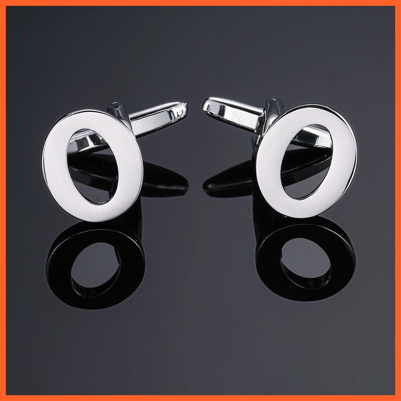 Men'S Shirt Cufflinks High Quality A-Z 26 Letter | French Cuff Links Hand Engraving  Jewellery | whatagift.com.au.