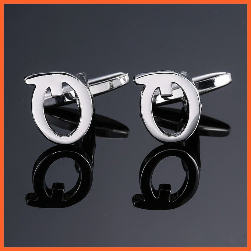 Men'S Shirt Cufflinks High Quality A-Z 26 Letter | French Cuff Links Hand Engraving  Jewellery | whatagift.com.au.